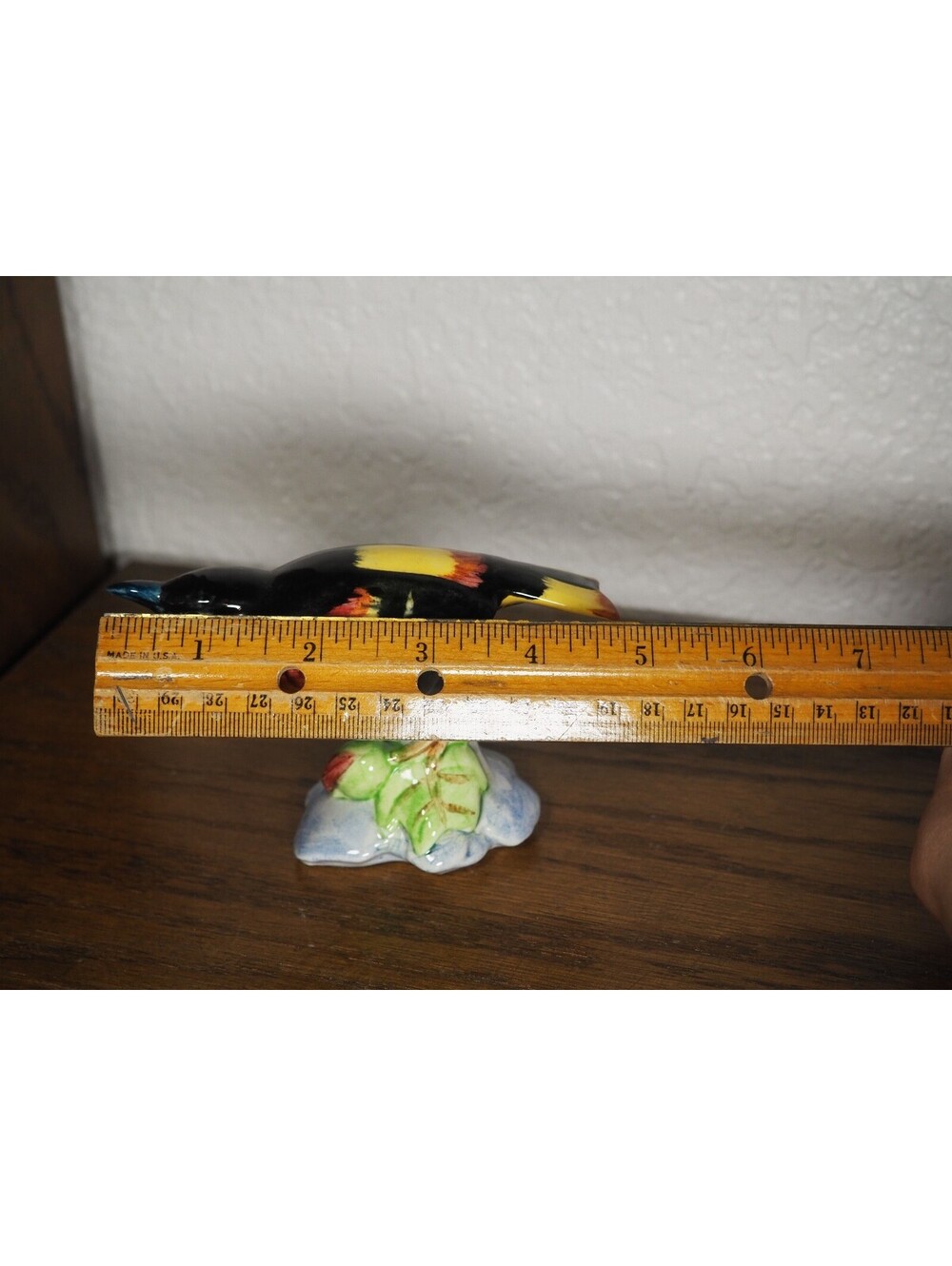Stangl Pottery Bird Figurine, Hand‑Painted Vtg Ceramic, Black & Yellow Design - Picture 6 of 6